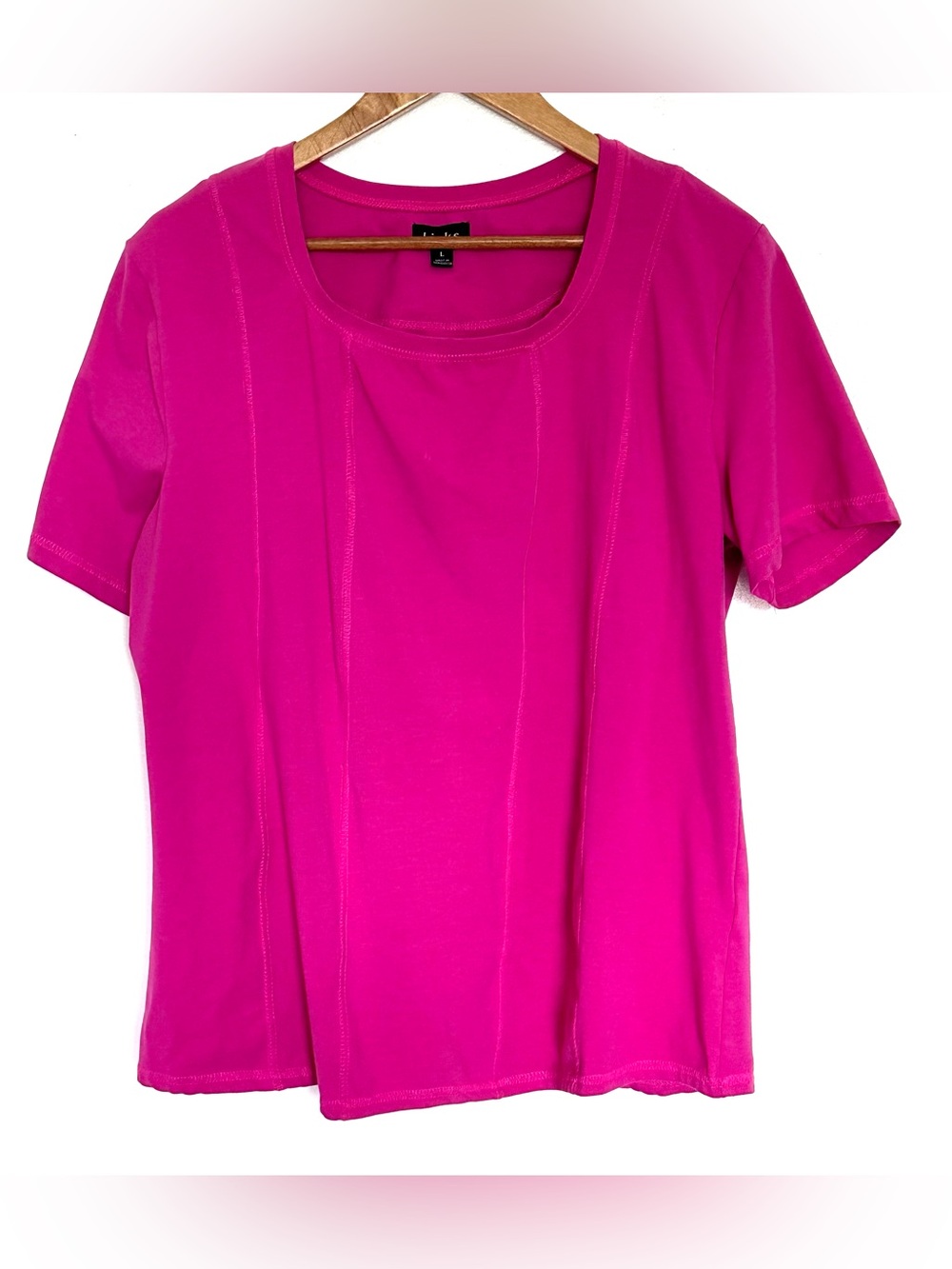 Links Shirt Women’s Large Pink Short Sleeve Pullover Top